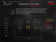 Tablet Screenshot of mysteriesforhire.com